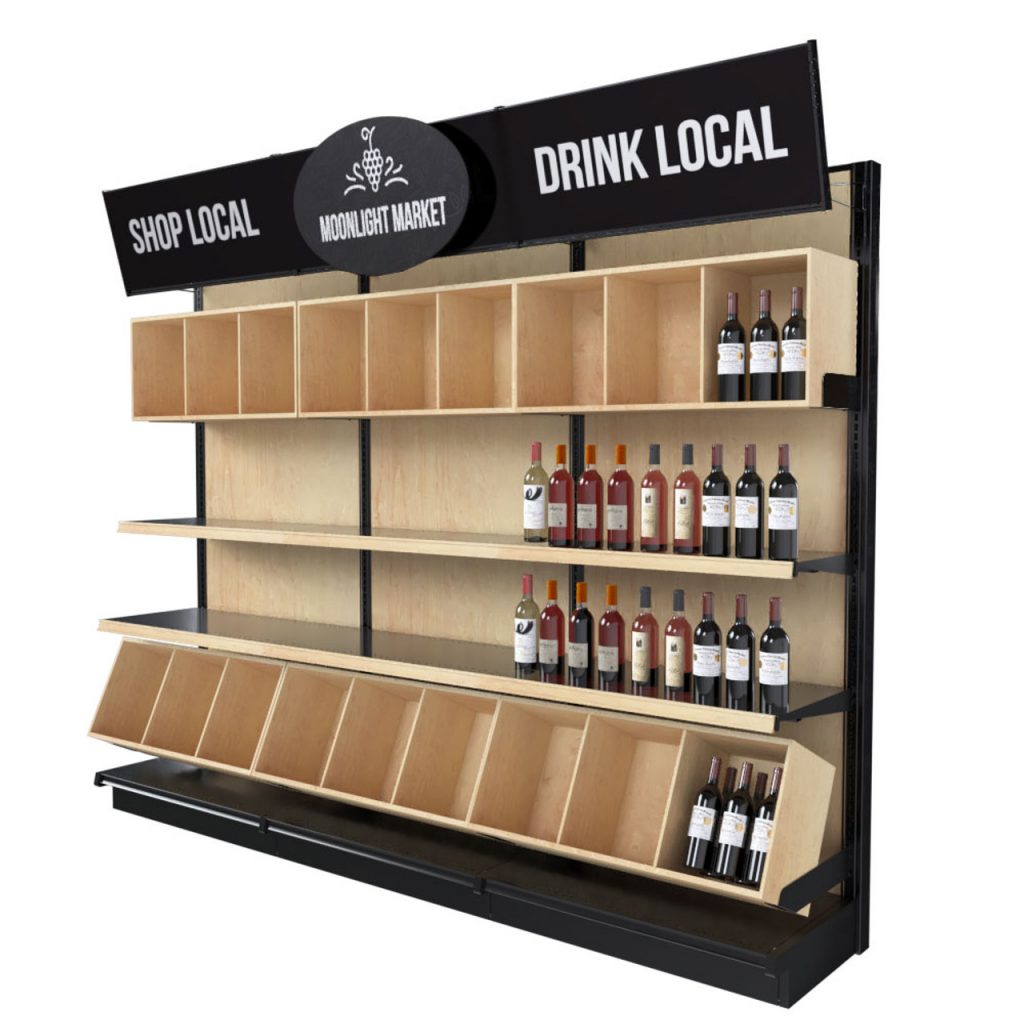 Ahşap Market Raf Ünitesi